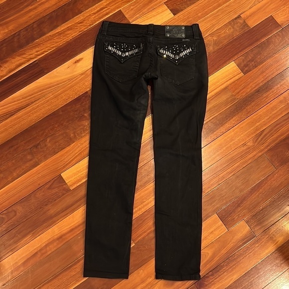 ⭐️ Miss Me Jeans Signature Rise Skinny Black Size 30 - Picture 2 of 9